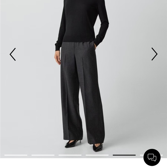 Theory Classic Black Crew Neck Sweater in Regal Wool - Picture 5 of 9